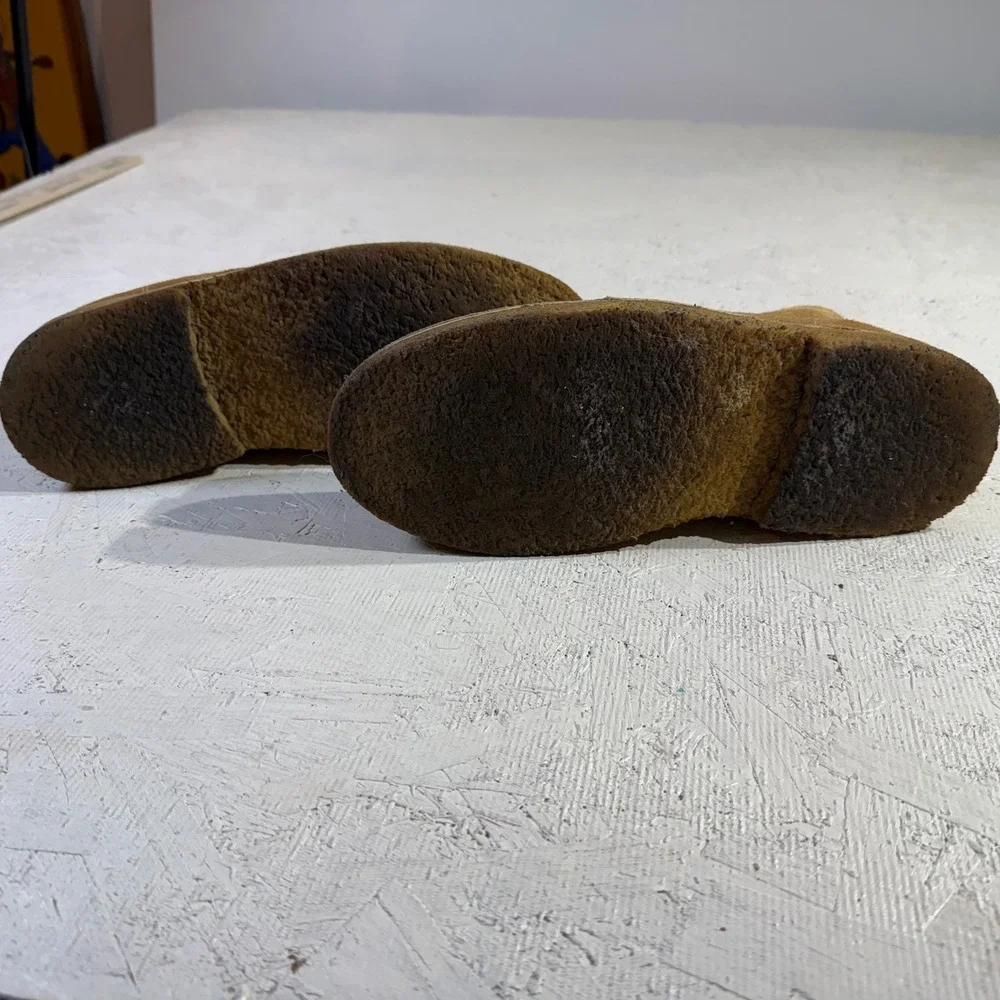 Orvis Suede Chukka Boots Mens 9.5 Brown Crepe Sole Made in Brazil